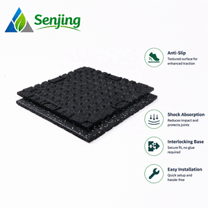 Heimfitness-Bodenbelag für Garage und Keller EPDM/SBR-Material Schallisolierende Stoßfeste Ineinandergreifende Gummimatten - Product Image 3