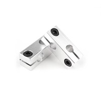 Support de fixation croisé en aluminium de haute qualité pour arbre de transmission, à verrouillage parallèle et vertical, avec base de support à double trou droite et réductrice