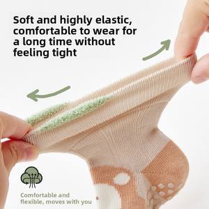 2025 PRIMAVERA/otoño NIÑOS <span class=keywords><strong>Calcetines</strong></span> antideslizantes de suelo de media tripulación suelas de puntos de dibujos animados algodón antimicrobiano <span class=keywords><strong>Primeros</strong></span> <span class=keywords><strong>pasos</strong></span> gateando primero - Product Image 2