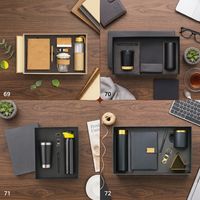 Ensemble cadeau de carnet en cuir PU gaufré Liviya Premium pour entreprise, couleur personnalisée, boîte cadeau personnalisée, Thanksgiving