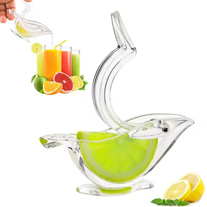 2026 Hot Sales Mini Manual Bird Shaped Lemon Squeezer Juicer Acrylic Lemon Squeezer Kitchen Portable Transparent Lemon Squeezer - Product Image 1