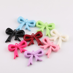 3D <b>Bow</b> Tie Ribbon Acrylic Pendant Colorful DIY Jewelry Accessories For Bag Keychain Decorations - Product Image 5