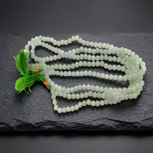 Collier Jap Mala fait main en Aventurine Verte, 100 perles, pierre naturelle, artisanat en cristal, pierre semi-précieuse, guérison, méditation - Product Image 1