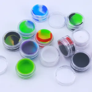 5ml Acrylic Light Weight Silicone Lined Flower Concentrate Oil Storage Plastic Container