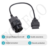 Connecteurs OBD2 FOXECO de qualité automobile 20 broches 16 broches, âme en cuivre, isolation PVC, 12V haute performance, indice IP67, longueur personnalisée