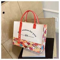 Tas Tangan Klasik Berbahan Felt dengan Motif Huruf dan Bunga  Ramah Lingkungan & Dapat Didaur Ulang  Tas Tersedia  NMO Grosir