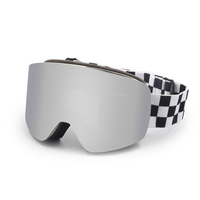 Jiepolly Uv400 Utilisation et PC Lentilles Ski Goggle Personnalisé Mode Adulte Double Lentille Magnétique Anti-buée Ski Lunettes