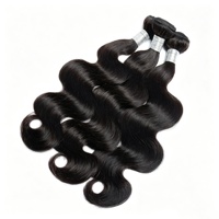 Extensions de Cheveux Humains Brésiliens Remy Premium 10A, Ondulés, Noir Naturel, Doux, pour Femmes