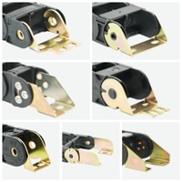 Yodel Guía de Cables Eléctricos de Alta Calidad 25*38, Protector de Mangueras PA66, Cadena Portacables con Conector de Peine