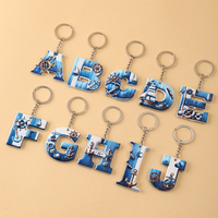 Vente en gros Porte-clés résine Alphabet 3D de la série Ocean en stock pour ajouter une touche élégante à vos accessoires