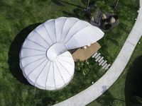 Tente en forme de coquille d'escargot et tente de soleil à prix d'usine pour les centres de glamping