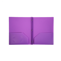 Fábrica de Dongguan, venta al por mayor, A4 PP, carpeta de archivos de 2 bolsillos y 3 puntas