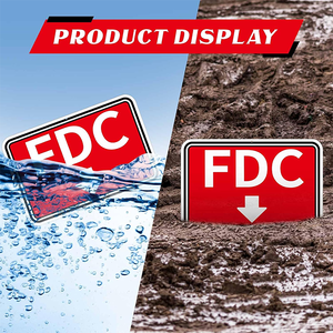 FDC ป้ายถนนอลูมิเนียมสะท้อนแสงพร้อมลูกศรลงในร่ม/กลางแจ้งป้ายเชื่อมต่อแผนกดับเพลิงที่มีการป้องกันรังสียูวีจากสภาพอากาศ - Product Image 3