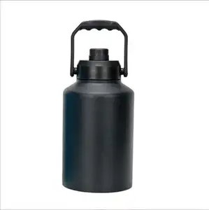 Garrafa de água isolada em aço inoxidável, garrafa portátil de 1 galão 3,78l 128oz para esportes ao ar livre