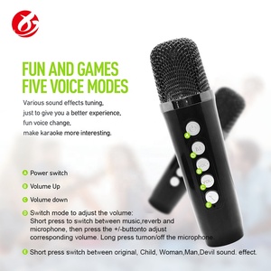 Ensemble de karaoké portable sans fil Bluetooth avec haut-parleur subwoofer A926, 2 microphones USB AUX, 10W V5.3, pour fêtes en plein air - Product Image 3