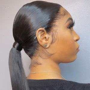 Pelucas de Cabello Indio Virgen al por Mayor, Pelucas con Frente de Encaje Completo HD, Cabello con Cutícula Alineada, Pelucas con Frente de Encaje HD para Mujeres Negras - Product Image 2