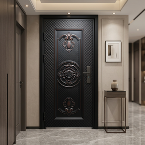 <span class=keywords><strong>Porte</strong></span> de sécurité <span class=keywords><strong>blindée</strong></span> pivotante haut de gamme avec serrure numérique intelligente anti-perçage et anti-effraction pour entrée principale de villa moderne - Product Image 2