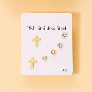 <span class=keywords><strong>Orecchini</strong></span> a Cerchio Sottili da Donna in Acciaio Inossidabile Impermeabile con Placcatura in Oro PVD 18K, Forme Multiple Personalizzabili, Non Allergici - Product Image 3