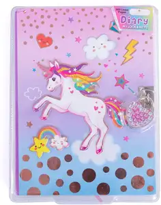 Unicorn Secret Diary with Lock Journal Notebook with 300 Double Sided Lined Pages