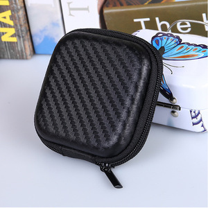 Étui de rangement EVA noir de 4 pouces, sac portable à fermeture éclair pour emballage d'écouteurs - Product Image 2