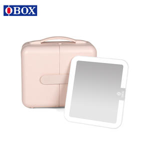 Obox Portable Makeup <b>Bag</b> <b>For</b> Women Large Capacity Multi Partition <b>Travel</b> <b>Toiletry</b> Storage Case With Soft Handle Solid Color - Product Image 5