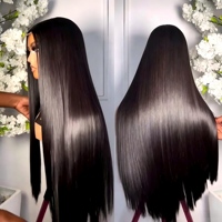 Perruque Lace Front HD 4x4 sans colle, pré-épilée, base en soie, cheveux vierges vietnamiens SDD 15A, ultra-lisses, haute qualité pour femmes