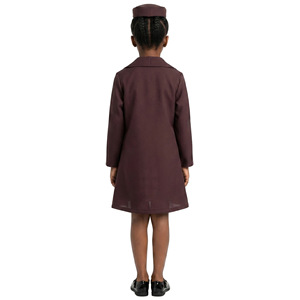 Disfraz de actuación para niños Rosa, vestido a cuadros con abrigo y sombrero para fiesta en el escenario, talla 7838 - Product Image 3