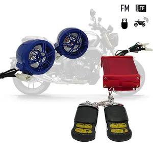 Sambungan USB Sepeda Motor/Radio FM Pemutar Musik 2*10W dengan Alarm Getaran