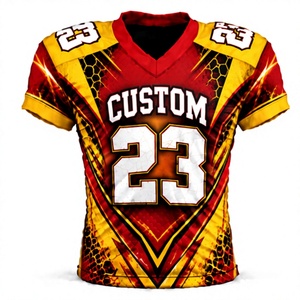Maillot de football américain extensible pour hommes, personnalisé par sublimation, uniforme d'équipe respirant à séchage rapide en polyester, vente en gros pour le sport - Product Image 1