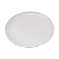 Assiette de service ronde en mélamine blanche, vaisselle imitation porcelaine, plat profond pour hôtel, restaurant, traiteur