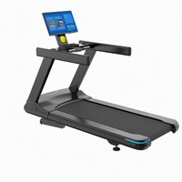 Tapis roulant commercial avec moteur AC 3HP, écran LCD rotatif de 23,8 pouces, WiFi, Bluetooth, machine de course cardio pour salle de sport