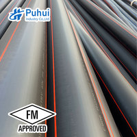 Tuyau en PE100 HDPE approuvé FM pour l'installation souterraine de sprinklers anti-incendie
