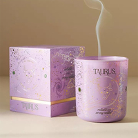 Bougie parfumée du zodiaque AIKUN, pot réutilisable avec parfum d'aromathérapie purifiant, ingrédients naturels à base de plantes