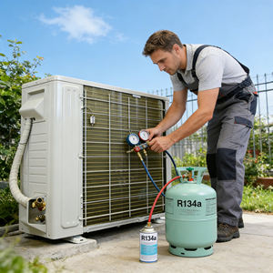 <span class=keywords><strong>Gaz</strong></span> <span class=keywords><strong>r</strong></span>éfrigérant R134A 22 lb (10 kg) Pureté >99,9% Écologique Produits chimiques pour climatisation automobile Usage domestique et commercial Acier inoxydable - Product Image 1