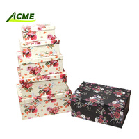 Boîtes cadeaux rigides en carton recyclé de luxe avec logo personnalisé et motif floral, fermeture magnétique, options de taille, finition mate/brillante, pour thé