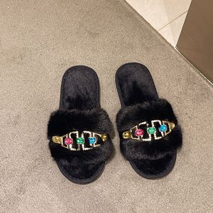 Maomao casa invernale da donna per pantofole moda transfrontaliera calda <span class=keywords><strong>con</strong></span> catena in metallo di cristallo e suola EVA vari colori - Product Image 6