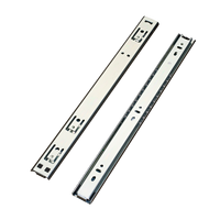 Glissières de tiroir universelles à montage latéral, gain de place, à double extension, charge 25 kg, 35 mm, extension 3/4