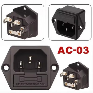 10A 250V đầu vào mô-đun cắm Rocker chuyển đổi nam Ổ cắm điện 3 pin IEC320 C14 chuyển đổi + Cầu chì mới - Product Image 1