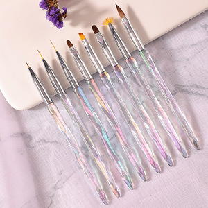 Pinceau à ongles personnalisé en nylon 6mm 9mm 12mm pour ligne, liner, gel UV, estompage, dégradé, French manucure, acrylique 3D et dessin - Product Image 3