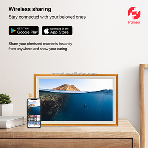 32 inch thông minh nghệ thuật kỹ thuật số khung 16GB lưu trữ lớn gỗ chất liệu đồng hồ chế độ chân dung Video Thông Minh Hình ảnh máy nghe nhạc thiết kế mới - Product Image 3
