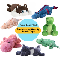 Cadeau personnalisé pour enfants Jouet en peluche animal chauffant au micro-ondes Jouet en peluche sensoriel lesté pour soulager l'anxiété des enfants