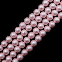 Perles synthétiques HX roses complètes de 8 mm, effet froissé, couleurs mélangées, trou personnalisé, pour la fabrication de colliers, qualité certifiée par un tiers