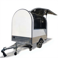 Remorque alimentaire mobile de qualité commerciale avec intérieur en acier inoxydable et fibre de verre pour la restauration de rue, la vente de glaces, de hot-dogs et de fast-food