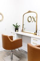 Fauteuil de Salon Pliant en Cuir Beige, Inclinable, Durable et Écologique pour Coiffure Féminine, Ajustable pour Salon de Beauté