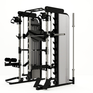 Vente chaude Gym <span class=keywords><strong>Fitness</strong></span> Equipment Multi Functional Smith Machine Station Power Racks Système de câbles Tout-en-un Demi-Cages Jungle - Product Image 4