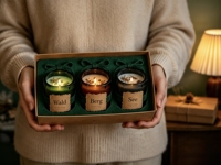 Ensemble de bougies parfumées Relaxlines Alpine Forest, cire de soja, pots en verre foncé, coffret cadeau de luxe pour la maison, les fêtes, les cadeaux de pendaison de crémaillère