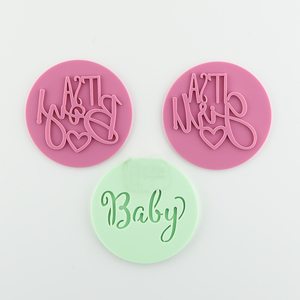 Timbro per Goffratura Unicorno per Torta Baby Shower, Impronta di Piedino per Bimbo/Bimba, per Biscotti e Fondente, Ecologico, Diametro 8cm - Product Image 1