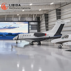 مبنى حظيرة طائرات واسعة بدون دعامات، هيكل فولاذي مسبق الصنع مع باب كبير قابل للطي - Product Image 4