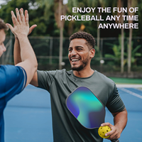 Ensemble de raquettes de pickleball en fibre de carbone personnalisées, raquettes de pickleball avec sac de transport pour les sports de plein air