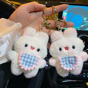 Pendentif en peluche écologique motif lapin mignon de style boutique, décoration à suspendre, accessoires de porte-clés pour sac à dos, pour la rentrée scolaire - Product Image 6